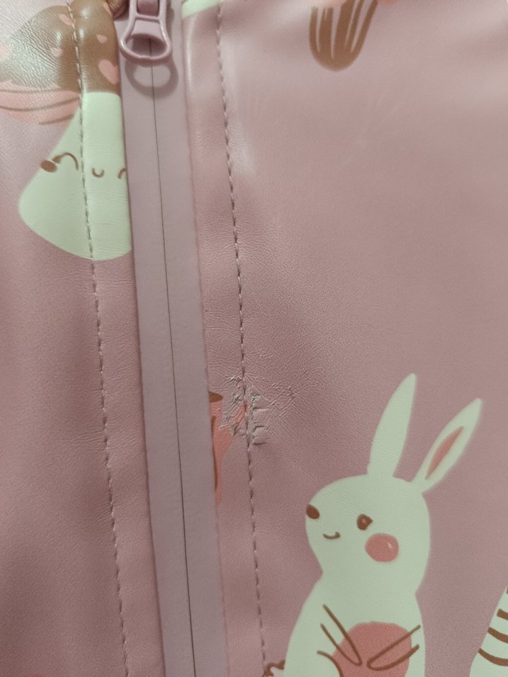 Kürklü Pembe Desenli Bebek Tulumu - Görsel 3