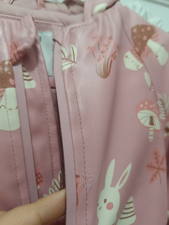 Kürklü Pembe Desenli Bebek Tulumu - Görsel 4
