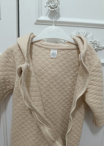 Bebek Kız Kapitone Beyaz Tulum - Görsel 3