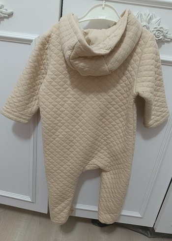 Bebek Kız Kapitone Beyaz Tulum - Görsel 2