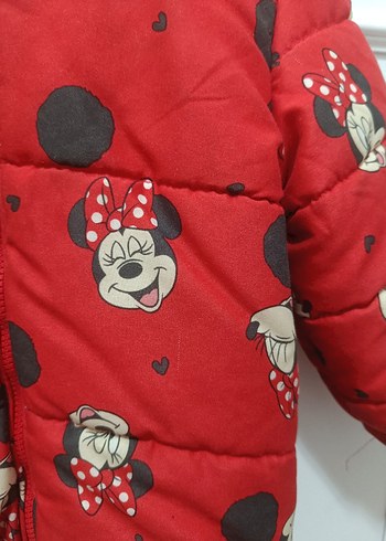 Kız Bebek Kapüşonlu Kırmızı Desenli Tulumu - Görsel 4