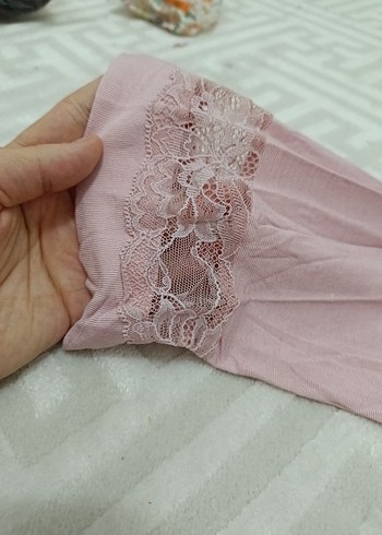 Pembe Uzun Kadın Sabahlık - Görsel 5