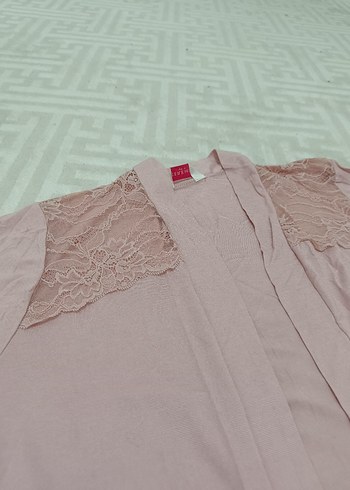 Pembe Uzun Kadın Sabahlık - Görsel 3