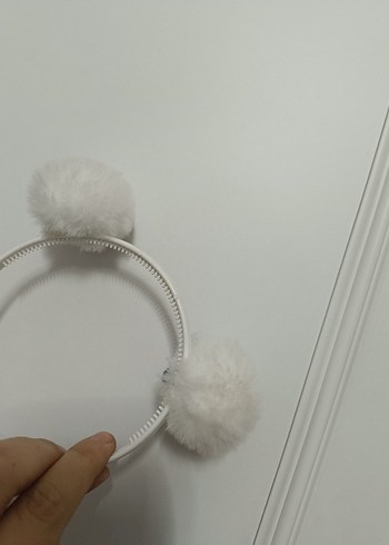 Çiçekli Elastik Beyaz Çocuk Taç - Görsel 3