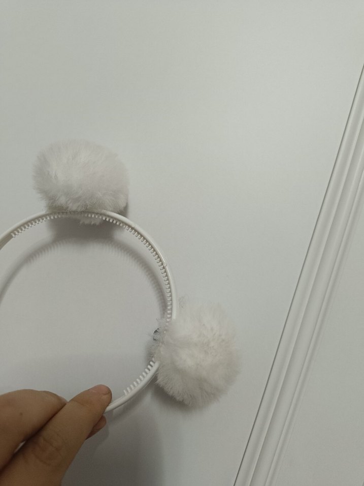 Çiçekli Elastik Beyaz Çocuk Taç - Görsel 3