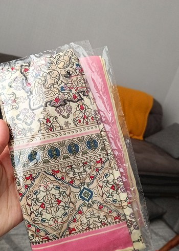 Dantel Detaylı Çok Renkli Bohem Kadın Fular - Görsel 3