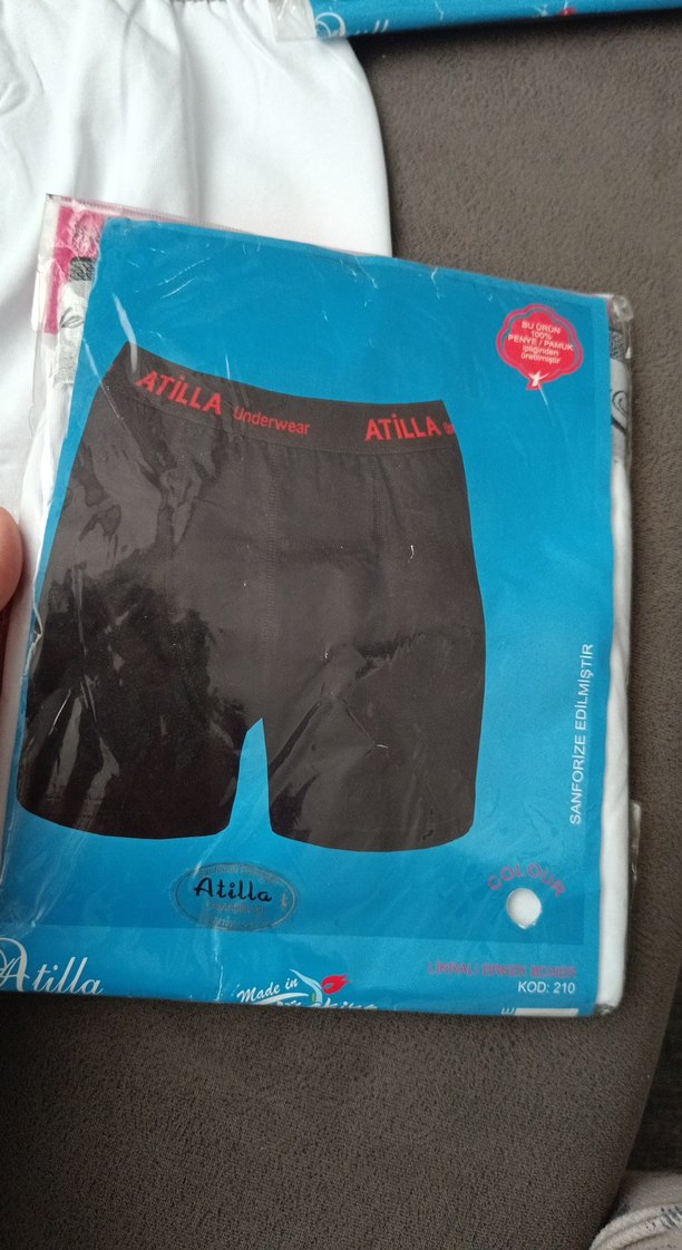 Beyaz Baskılı Midi Kadın Boxer - Görsel 3