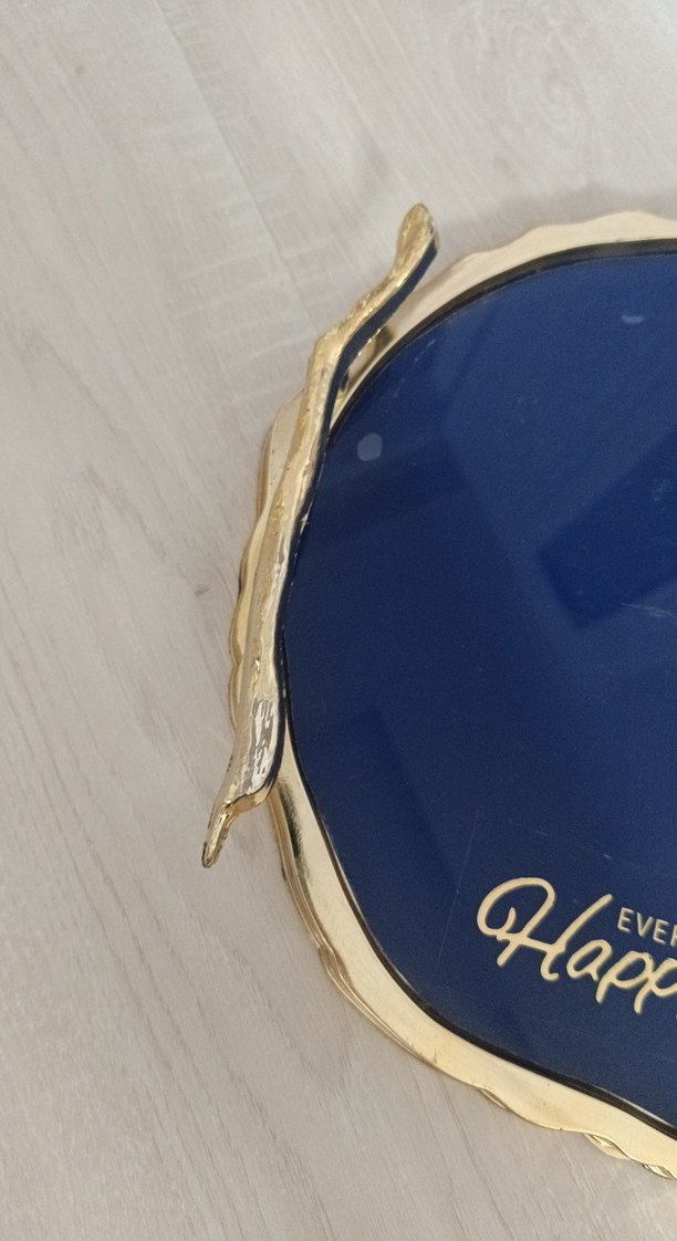 Parlak Mavi Kadın Broş Modern Klasik - Görsel 3