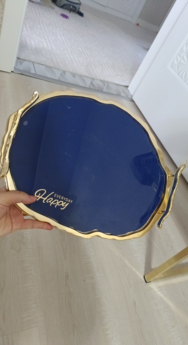 Parlak Mavi Kadın Broş Modern Klasik - Görsel 5