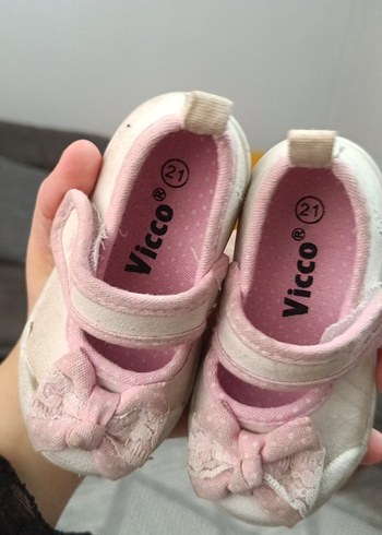 Pembe İlk Adım Kız Çocuk Ayakkabısı Fiyonklu - Görsel 2