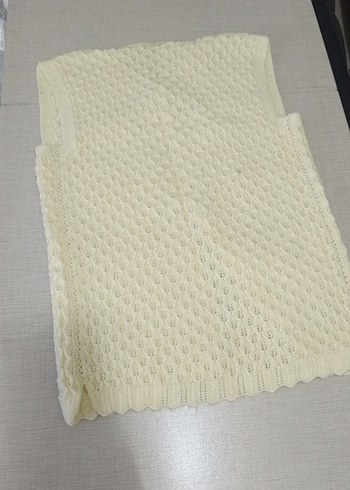 Beyaz Örgü Kadın Yelek - Görsel 4