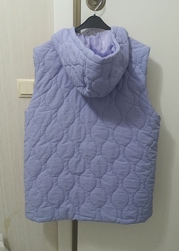 Kadın Lila Kapüşonlu Yelek - Görsel 4