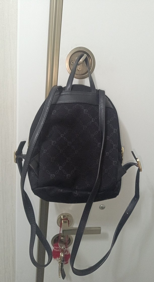 Siyah Kadın Süet Sırt Çantası - Görsel 4