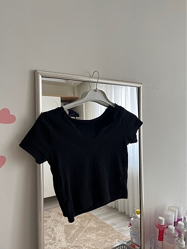 LC Waikiki Crop siyah tişört