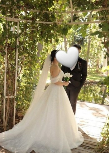 Straplez Midi Bohem Gelinlik - Görsel 7