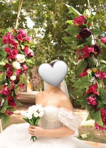 Straplez Midi Bohem Gelinlik - Görsel 2