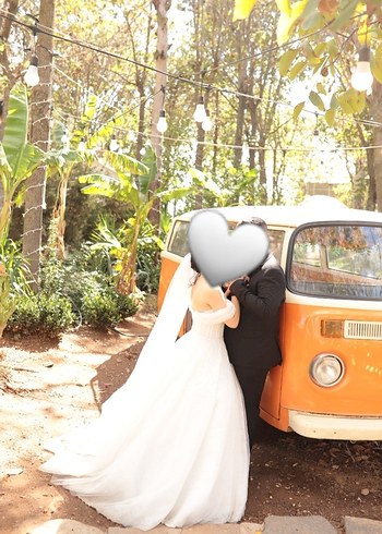 Straplez Midi Bohem Gelinlik - Görsel 4