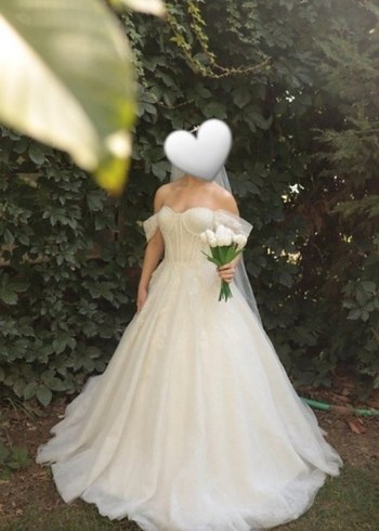 Straplez Midi Bohem Gelinlik - Görsel 8