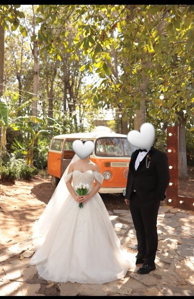 Straplez Midi Bohem Gelinlik - Görsel 3