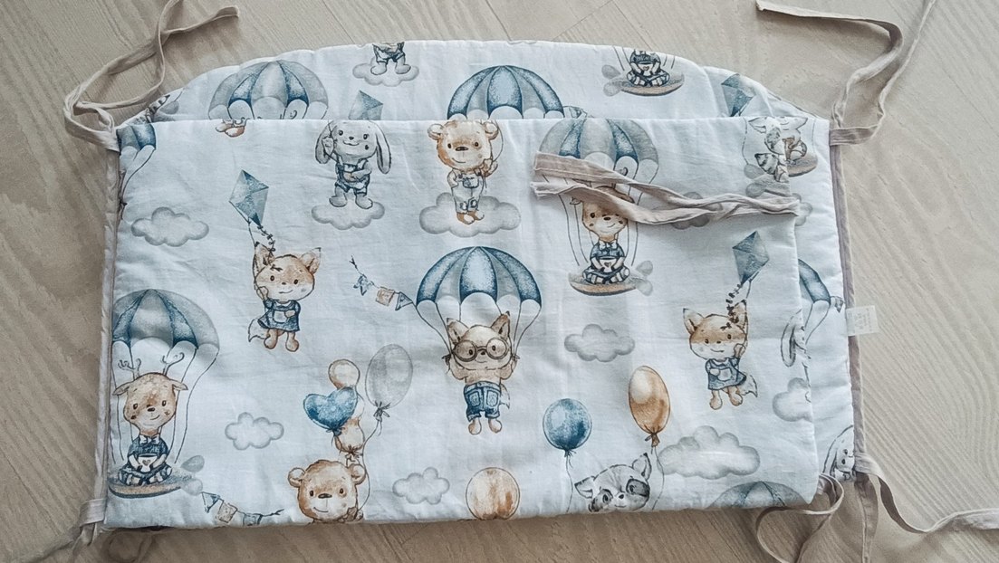 Pamuklu Baskılı Gri Bebek Uyku Seti - Görsel 2