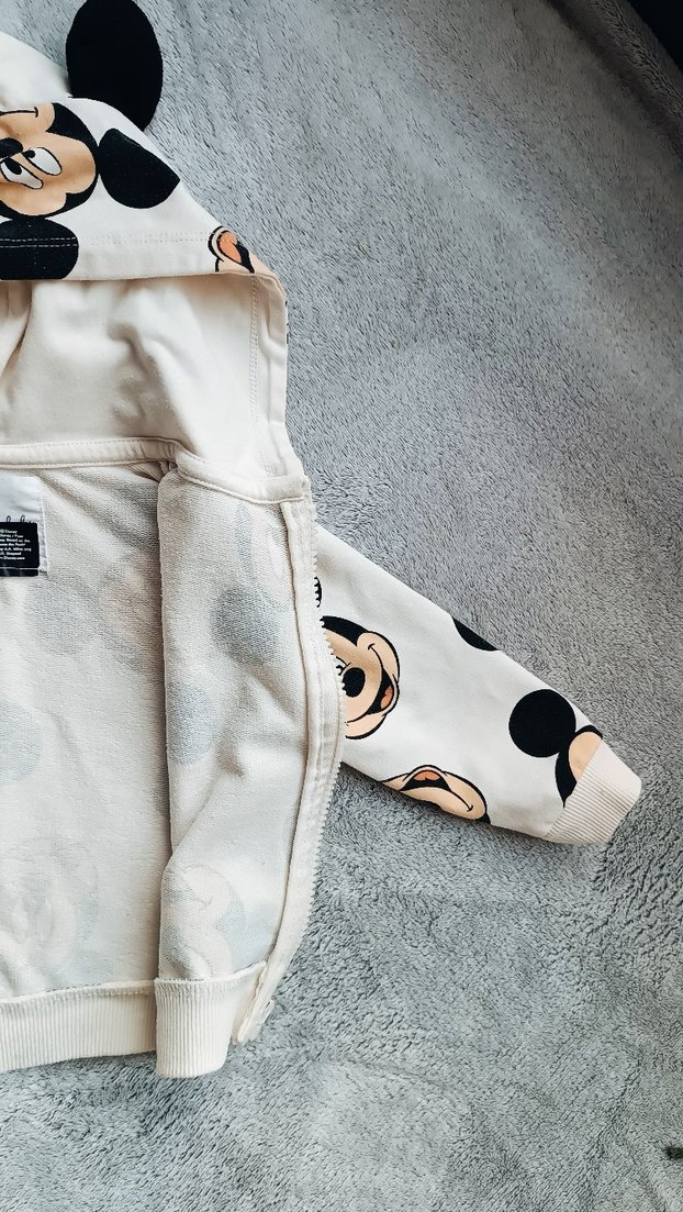 Mickey Mouse Baskılı Kapüşonlu Erkek Çocuk Bluz - Görsel 2