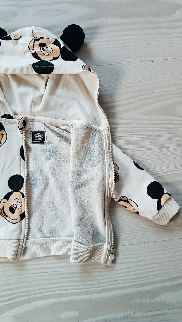 Kız Çocuk Mickey Baskılı Kapüşonlu Sweatshirt - Görsel 2