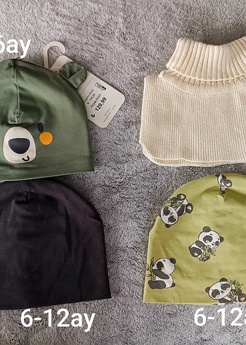 Çocuk Örme Bere ve Boyunluk Seti - Görsel 2