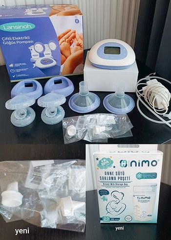 Lansinoh Çiftli Elektrikli Göğüs Pompası Mavi