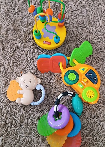 Renkli Diş Kaşıyıcı ve Çıngırak Seti - Görsel 5