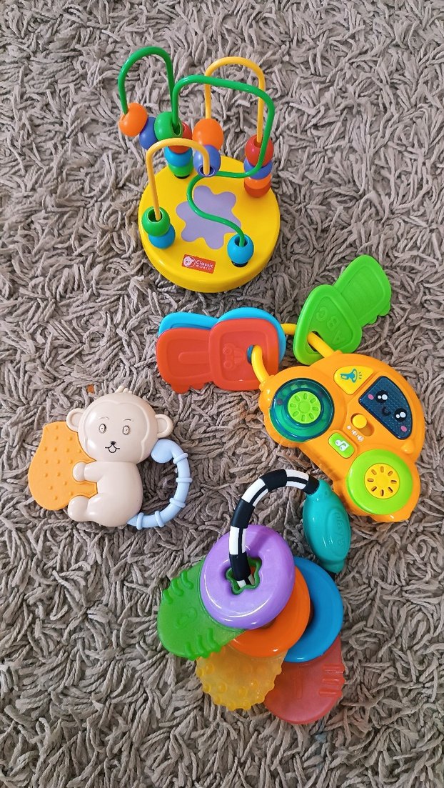 Renkli Diş Kaşıyıcı ve Çıngırak Seti - Görsel 5