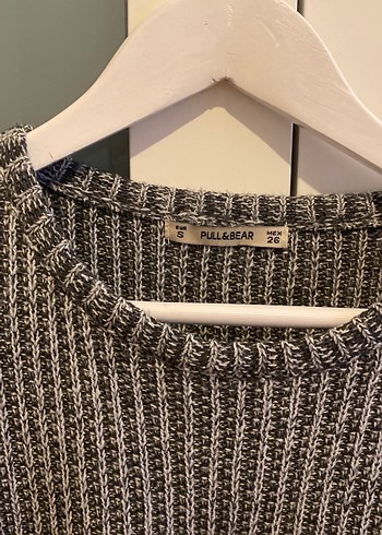 Pull and Bear Gri Örgü Kadın Kazak