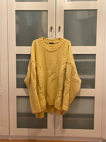 Kalın oversize örgü yumoş kazak