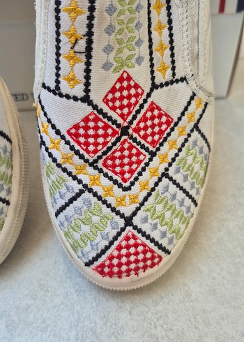 Nakışlı Renkli Kadın Espadril