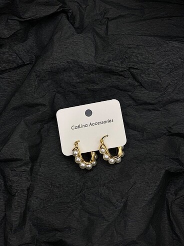 Diğer Gold Çelik İncili Küpe