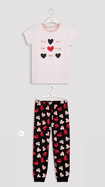 Kız çocuk penti pijama takımı