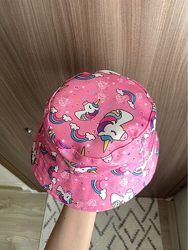 8-12 Yaş, 23 cm Beden pembe Renk Bucket şapka