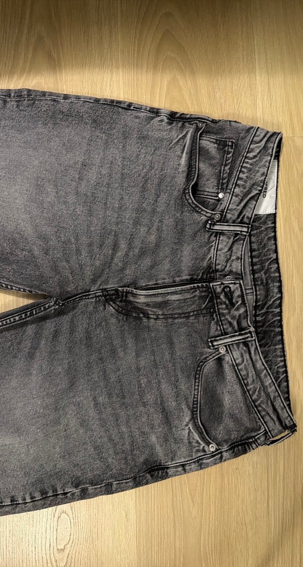 Erkek Gri Normal Kesim Kot Pantolon - Görsel 3