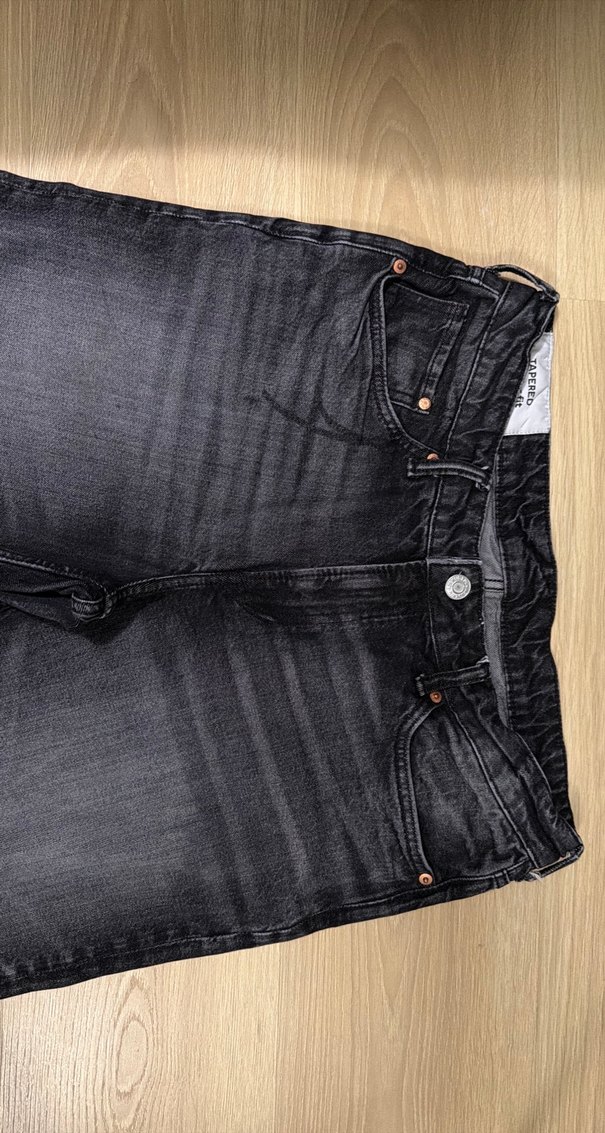 Erkek Siyah Normal Kesim Kot Pantolon - Görsel 3