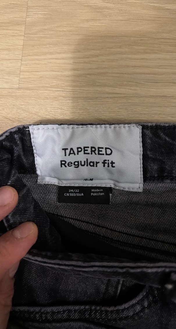 Erkek Siyah Normal Kesim Kot Pantolon - Görsel 2