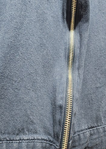 Kadın Lacivert Denim Ceket ve Midi Etek Seti - Görsel 4