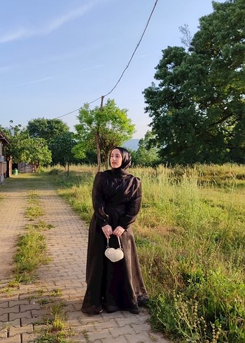 Uzun Siyah Kadın Elbise - Görsel 3