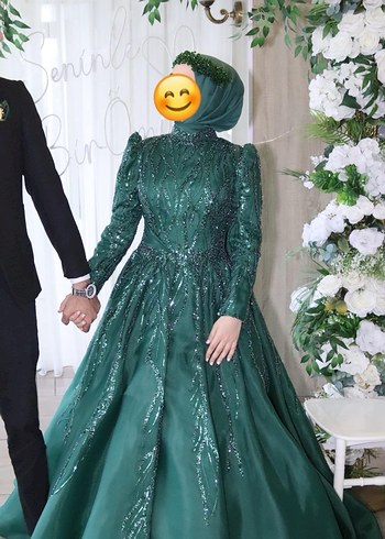 Yeşil tesettür nişanlık - Görsel 3