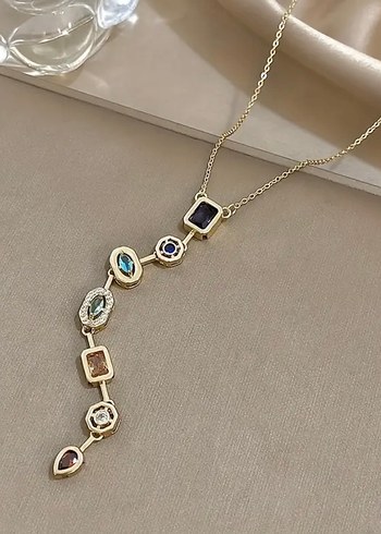 Zara Çok Renkli Zincir Detaylı Kadın Kolye