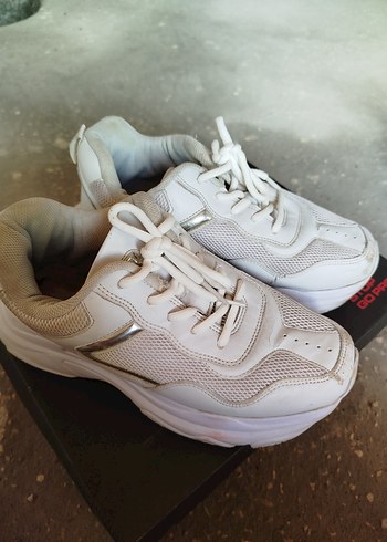 Beyaz Platform Topuklu Kadın Spor Ayakkabı - Görsel 2