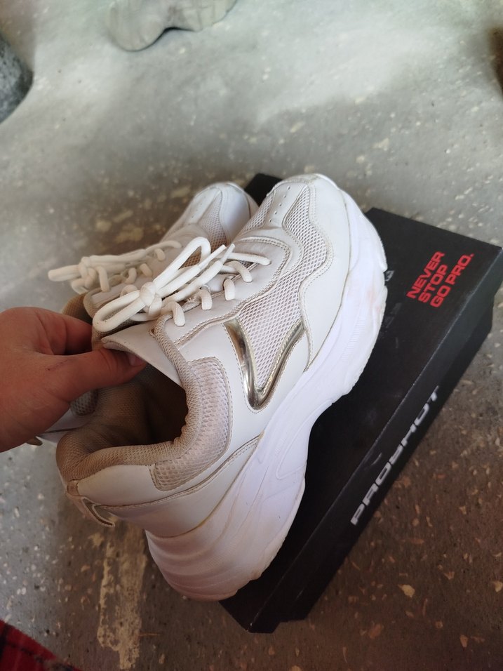 Beyaz Platform Topuklu Kadın Spor Ayakkabı - Görsel 3