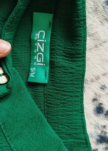 Düğmeli Yeşil Uzun Kollu Hamile Gömlek - Görsel 4