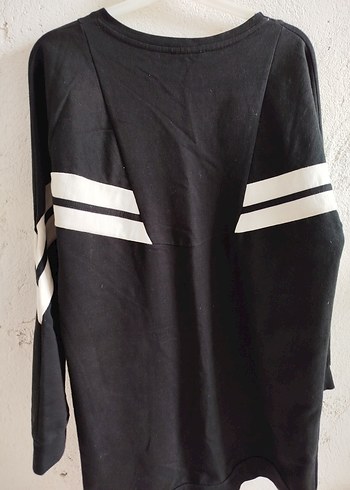 Siyah Çizgili Uzun Kollu Sweatshirt - Görsel 5