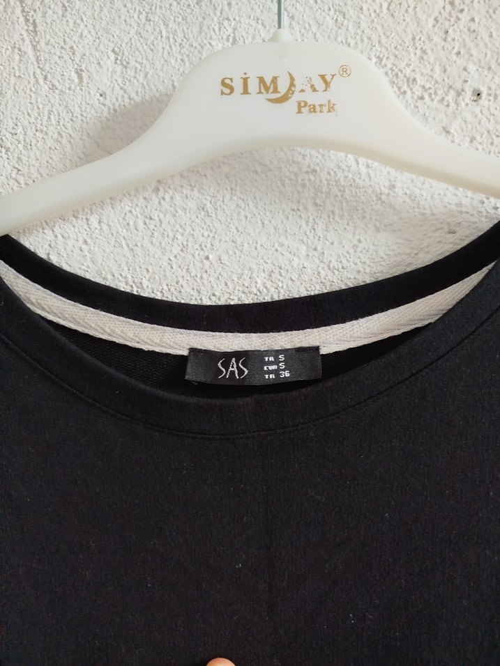 Siyah Çizgili Uzun Kollu Sweatshirt - Görsel 4