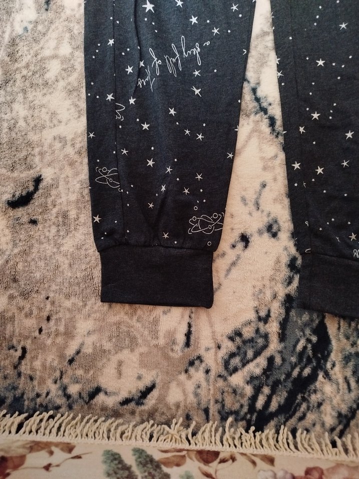 Gri, Rahat Kesim, Örme Kadın Eşofman Altı - Görsel 2