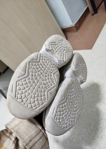 Bej Gri Süet Kadın Spor Ayakkabı - Görsel 6